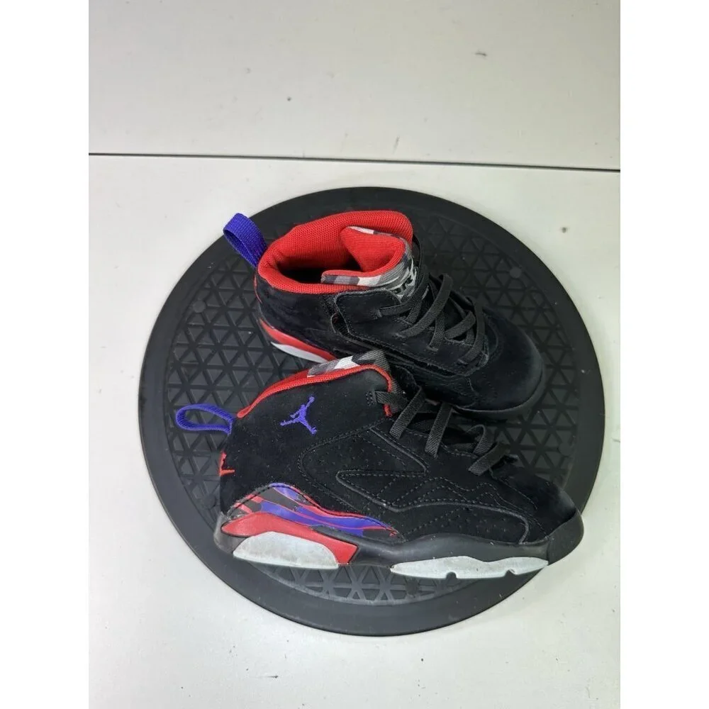 Jordan 7 Retro Raptors Toddler Jumpman MVP Black Shoes DZ5576-006 Size 10c